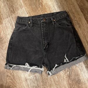 Vintage Wrangler Black Denim Shorts